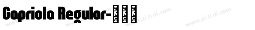 Capriola Regular字体转换